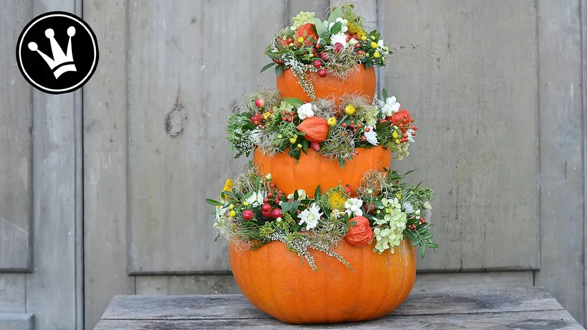 Video: Make your own pumpkin pyramid - create an enchanting autumn decoration with natural materials