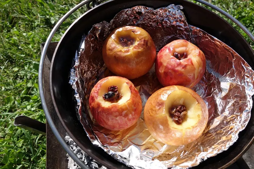 Grilling apples - a delicious change from meat